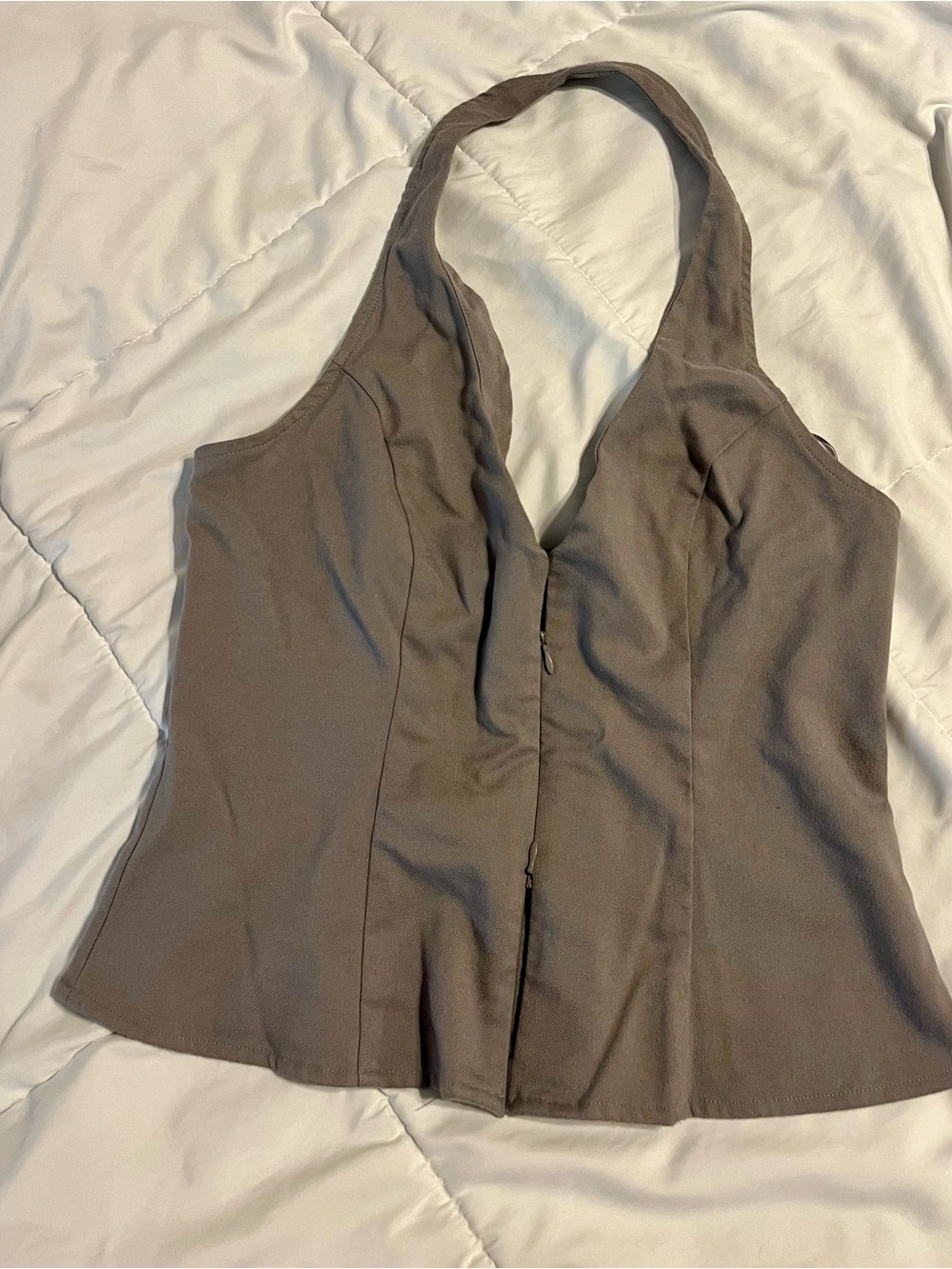 Silence + Noise Gray Halter Top